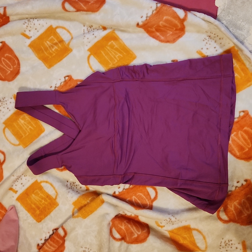 Lululemon top built in bra purple